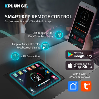 K-Plunge Gale 1 hp Black Cold Plunge Chiller and Heater With WiFi App Control and Filter