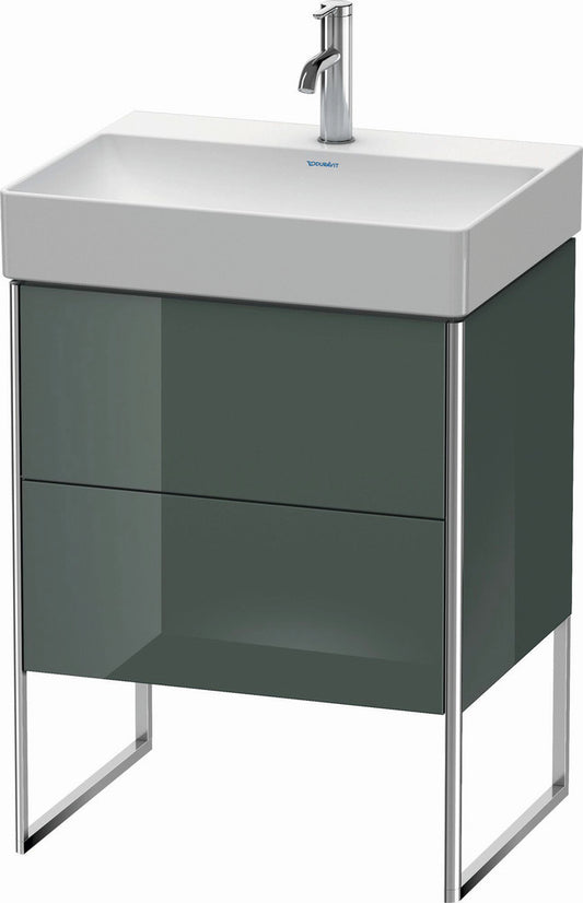 Duravit XSquare 23" Dolomite Gray Two Drawer Floorstanding Vanity Unit (XS444203838)