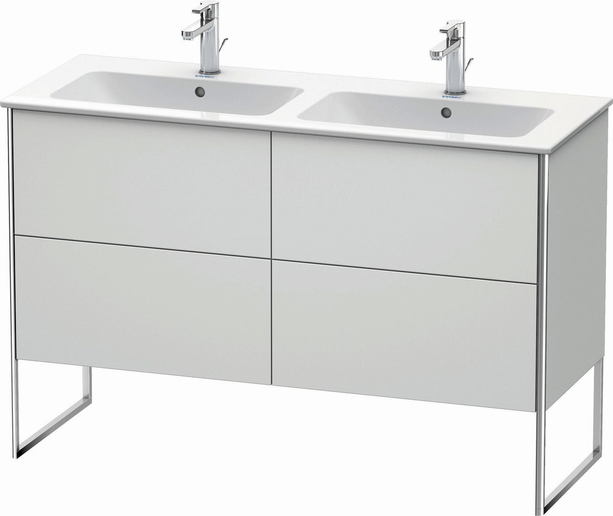 Duravit XSquare 50" White Satin Matt Two Drawer Floorstanding Vanity Unit (XS444903636)
