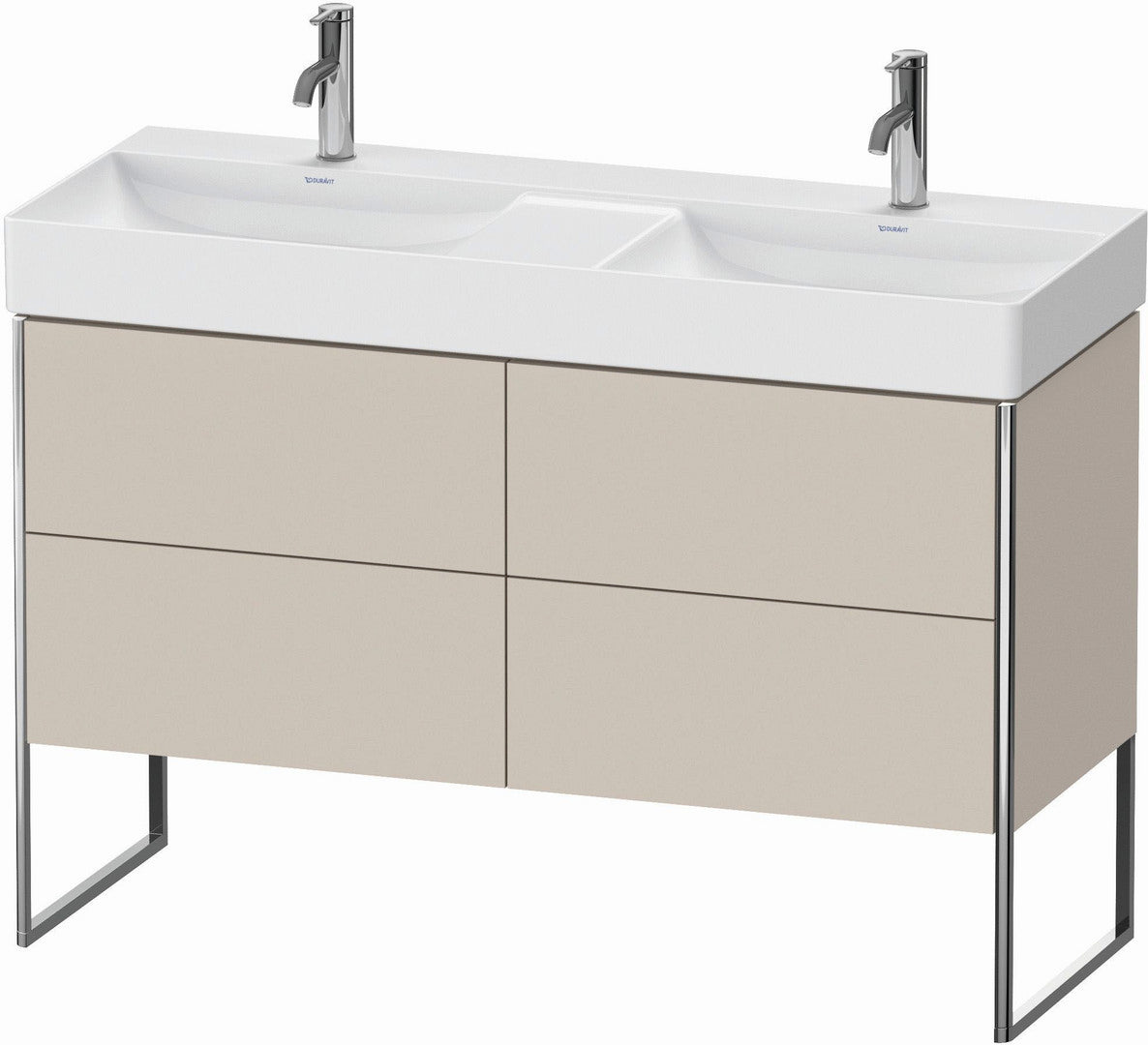 Duravit XSquare 47" Taupe Four Drawer Floorstanding Vanity Unit (XS445609191)