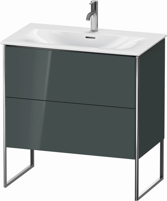 Duravit XSquare 32" Dolomite Gray Two Drawer Floorstanding Vanity Unit (XS452403838)