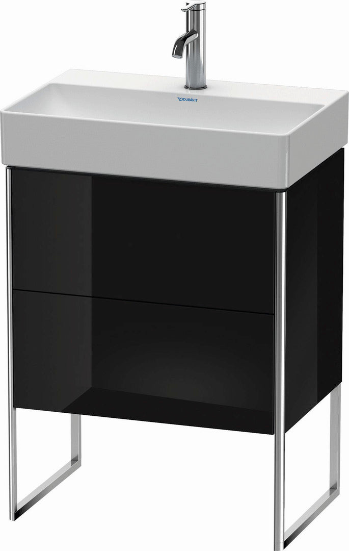 Duravit XSquare 23" Black Two Drawer Floorstanding Vanity Unit (XS445304040)