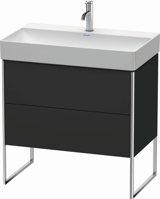 Duravit XSquare 31" Graphite Two Drawer Floorstanding Vanity Unit (XS444308080)