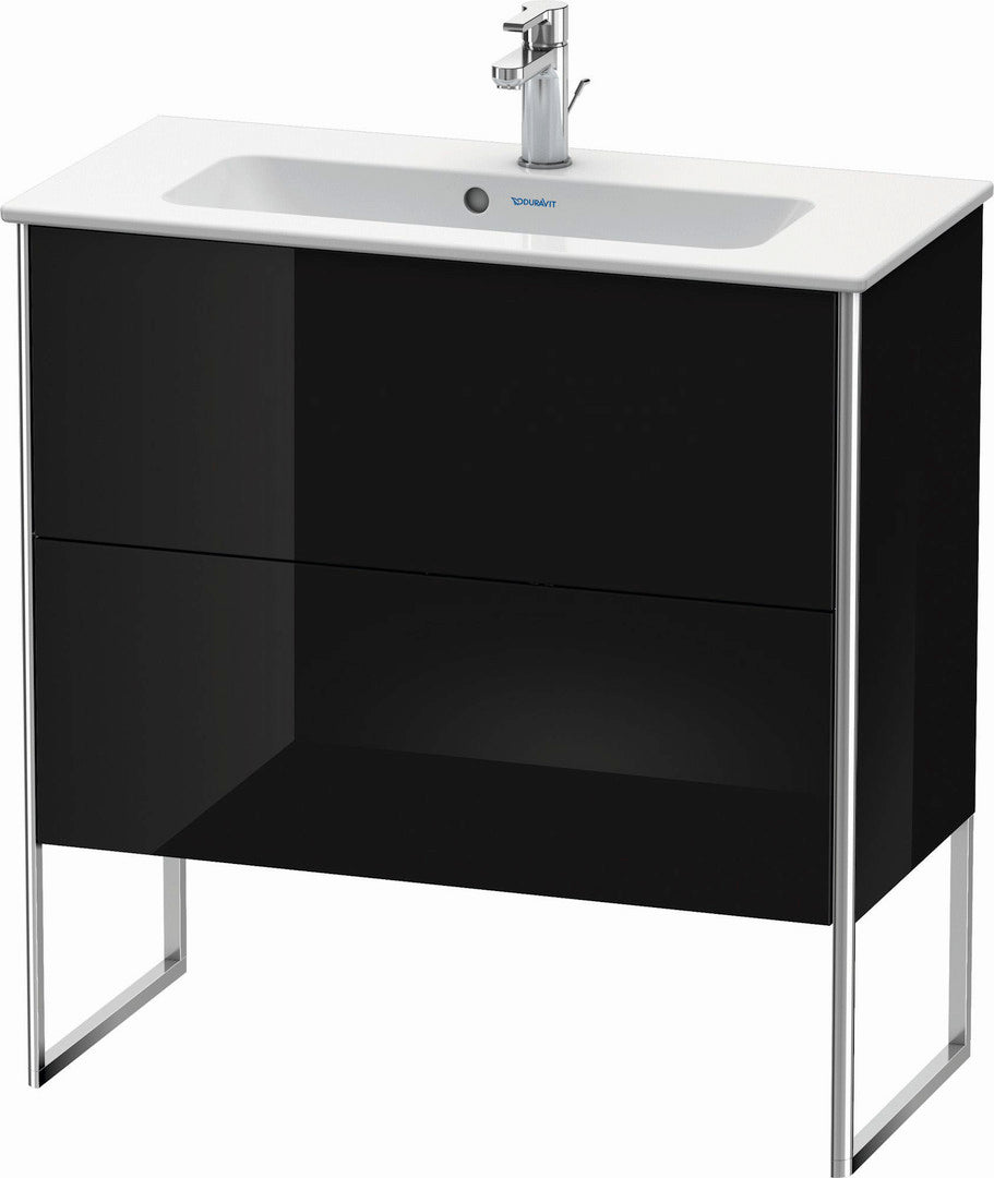 Duravit XSquare 32" Black Two Drawer Floorstanding Vanity Unit (XS445504040)
