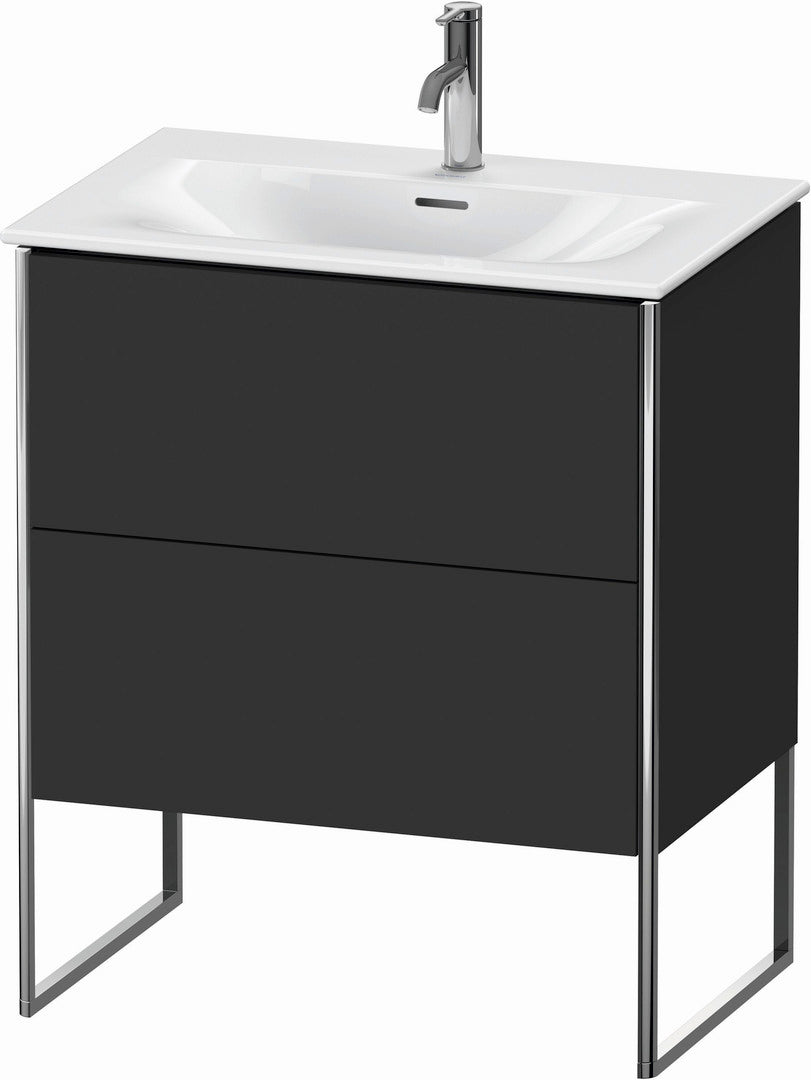 Duravit XSquare 28" Graphite Two Drawer Floorstanding Vanity Unit (XS452308080)