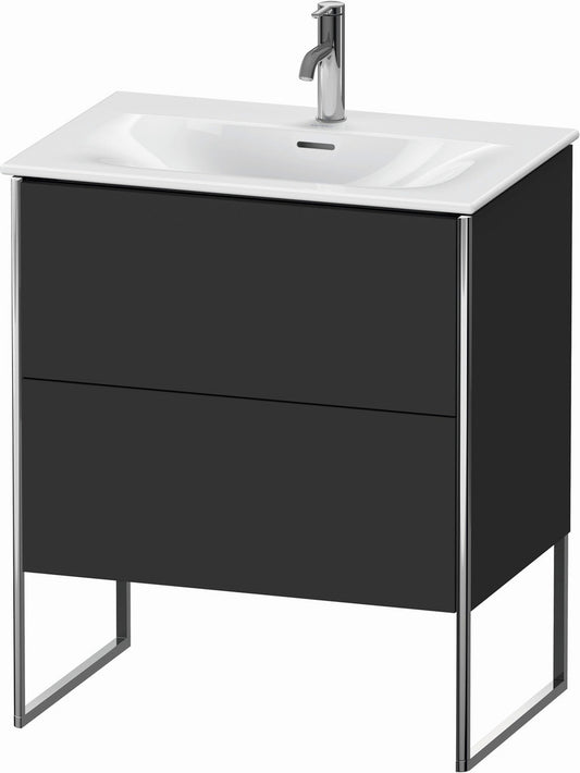 Duravit XSquare 28" Graphite Two Drawer Floorstanding Vanity Unit (XS452308080)