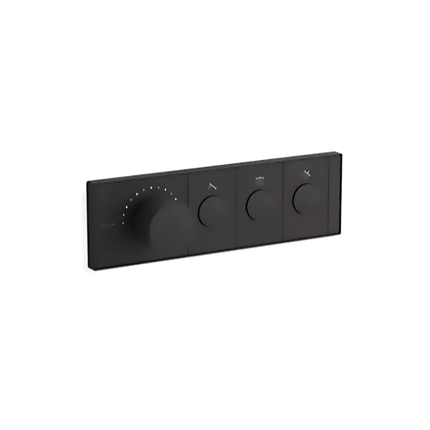 Kohler Anthem Matte Black 3-outlet Thermostatic Valve Control Panel