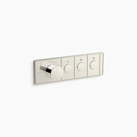 Kohler Anthem Vibrant Polished Nickel 3-outlet Thermostatic Valve Control Panel