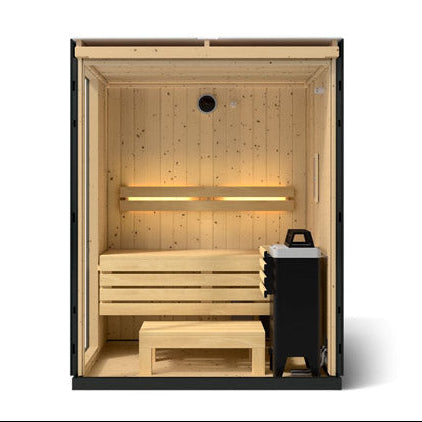 Kohler C1 2 Persons Graphite Grey Indoor Sauna Kit Full Floor