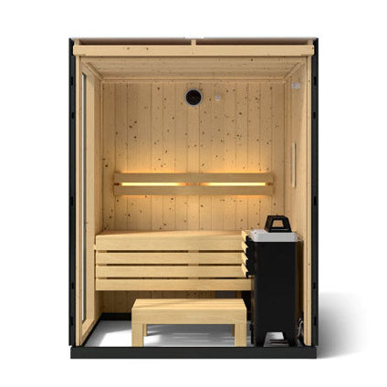 Kohler C1 2 Persons Graphite Grey Indoor Sauna Kit Without Floor