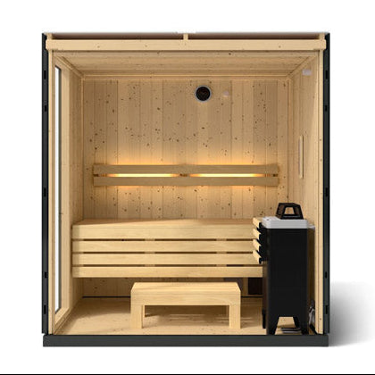Kohler C1 3 Persons Graphite Grey Indoor Sauna Kit Full Floor