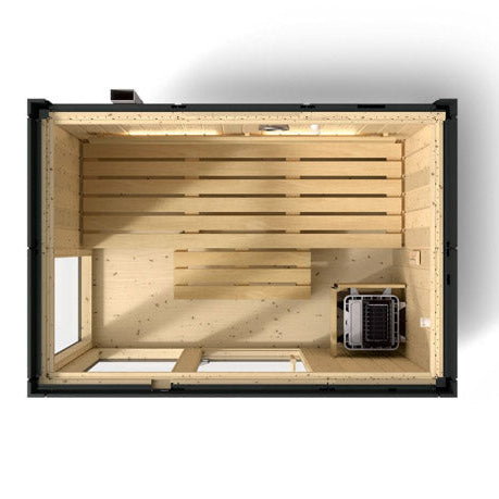 Kohler C1 3 Persons Graphite Grey Indoor Sauna Kit Full Floor