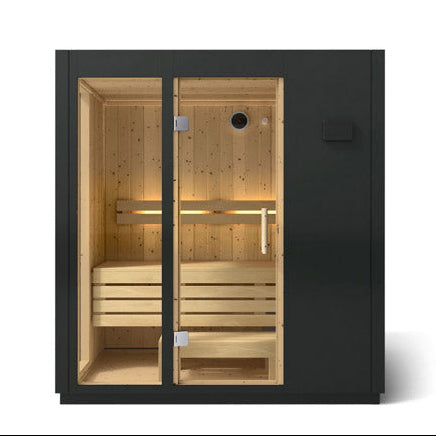 Kohler C1 3 Persons Graphite Grey Indoor Sauna Kit Full Floor