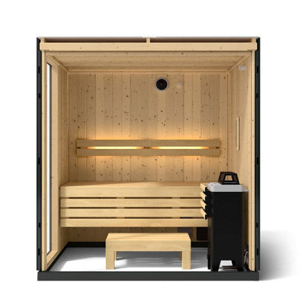 Kohler C1 3 Persons Graphite Grey Indoor Sauna Kit Without Floor