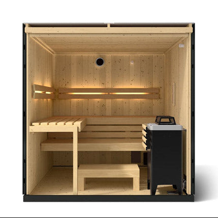Kohler C1 5 Persons Graphite Grey Indoor Sauna Kit Full Floor
