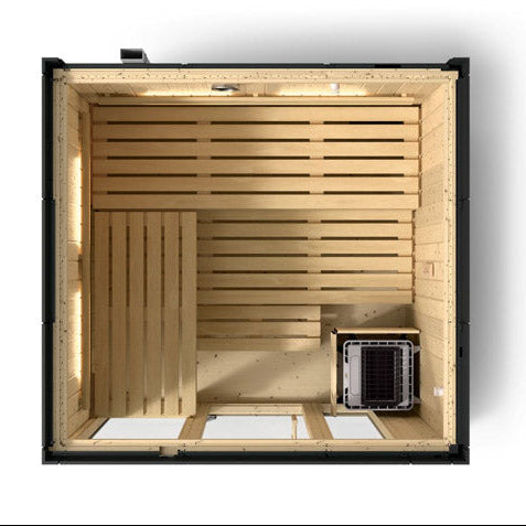 Kohler C1 5 Persons Graphite Grey Indoor Sauna Kit Full Floor
