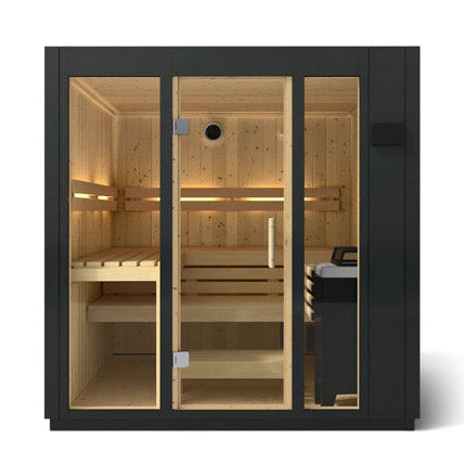 Kohler C1 5 Persons Graphite Grey Indoor Sauna Kit Full Floor