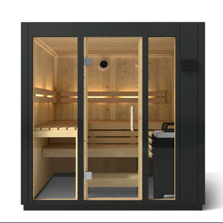 Kohler C1 5 Persons Graphite Grey Indoor Sauna Kit Without Floor