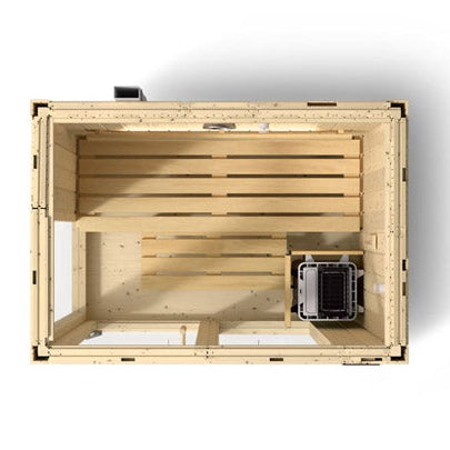 Kohler C1 Up to 2 Persons Scandinavian Spruce Indoor Sauna Kit Full Floor