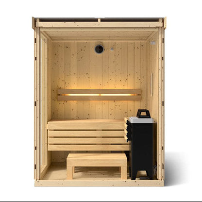 Kohler C1 Up to 2 Persons Scandinavian Spruce Indoor Sauna Kit Full Floor