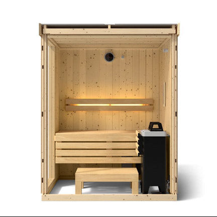 Kohler C1 Up to 2 Persons Scandinavian Spruce Indoor Sauna Kit Without Floor