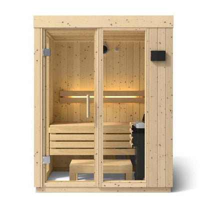 Kohler C1 Up to 2 Persons Scandinavian Spruce Indoor Sauna Kit Without Floor