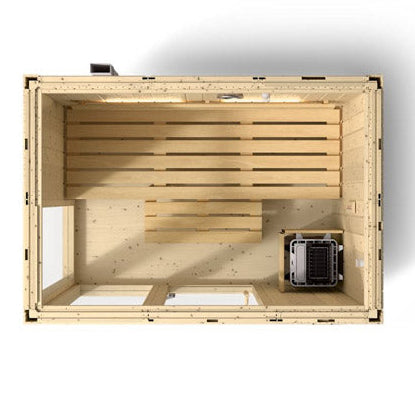 Kohler C1 Up to 3 Persons Scandinavian Spruce Indoor Sauna Kit Full Floor