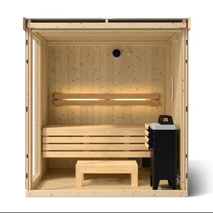 Kohler C1 Up to 3 Persons Scandinavian Spruce Indoor Sauna Kit Full Floor