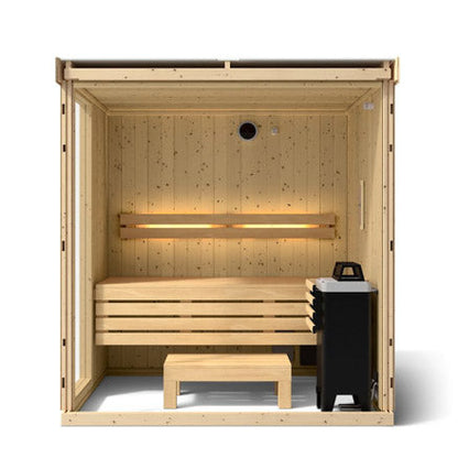Kohler C1 Up to 3 Persons Scandinavian Spruce Indoor Sauna Kit Without Floor