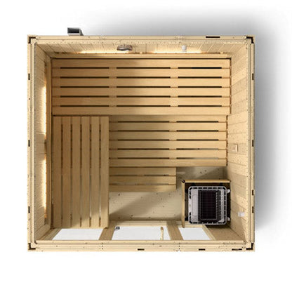 Kohler C1 Up to 5 Persons Scandinavian Spruce Indoor Sauna Kit Full Floor