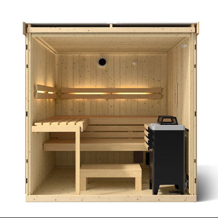 Kohler C1 Up to 5 Persons Scandinavian Spruce Indoor Sauna Kit Full Floor