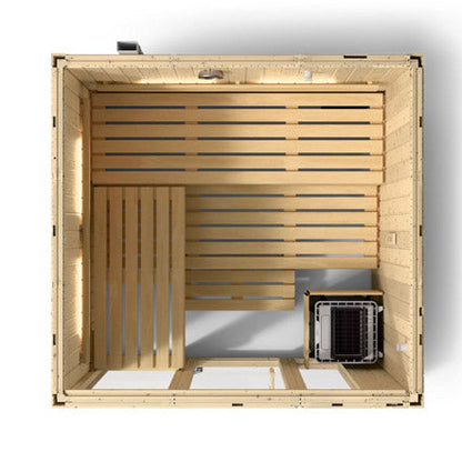 Kohler C1 Up to 5 Persons Scandinavian Spruce Indoor Sauna Kit Without Floor