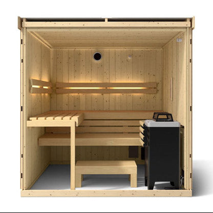 Kohler C1 Up to 5 Persons Scandinavian Spruce Indoor Sauna Kit Without Floor