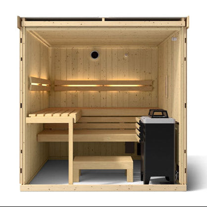 Kohler C1 Up to 5 Persons Scandinavian Spruce Indoor Sauna Kit Without Floor