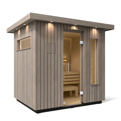 Kohler C2 3 Persons Weathered Grey Spruce Outdoor Sauna Kit