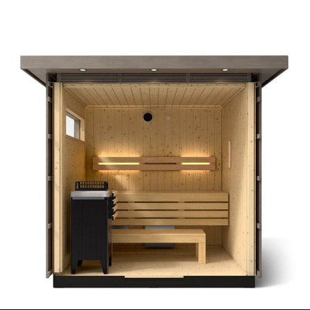 Kohler C2 3 Persons Weathered Grey Spruce Outdoor Sauna Kit