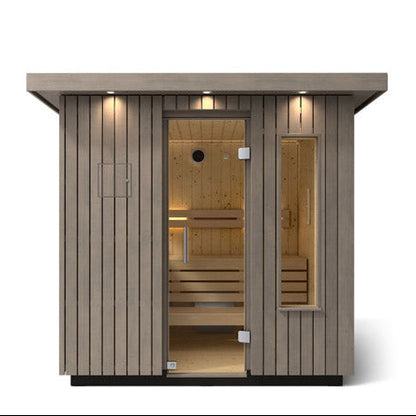 Kohler C2 3 Persons Weathered Grey Spruce Outdoor Sauna Kit
