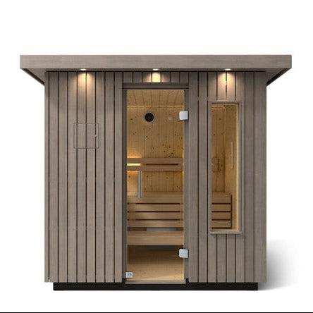 Kohler C2 3 Persons Weathered Grey Spruce Outdoor Sauna Kit