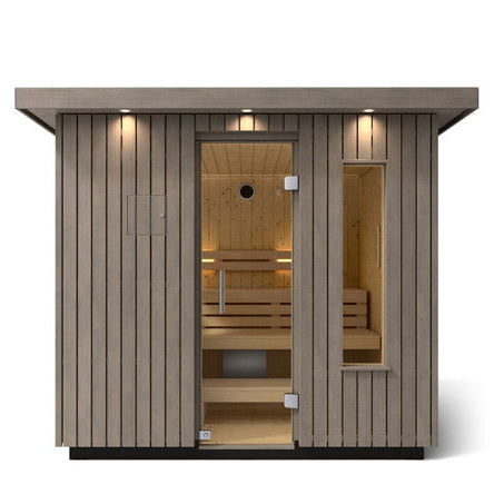 Kohler C2 5 Persons Weathered Grey Spruce Outdoor Sauna Kit