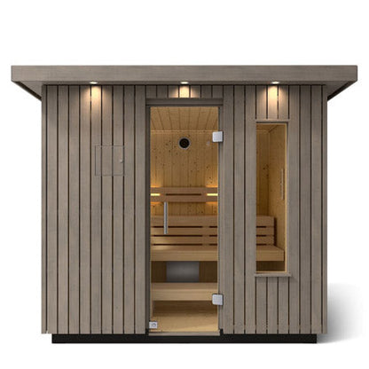 Kohler C2 5 Persons Weathered Grey Spruce Outdoor Sauna Kit
