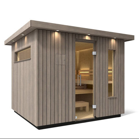 Kohler C2 6 Persons Weathered Grey Spruce Outdoor Sauna Kit