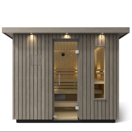 Kohler C2 6 Persons Weathered Grey Spruce Outdoor Sauna Kit