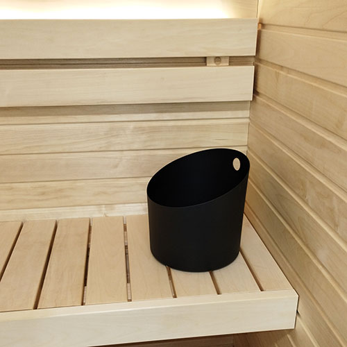 Kolo Bucket 4 No Handle Aluminum Black Sauna Bucket