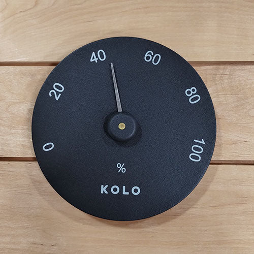 Kolo Round Black Hygrometer