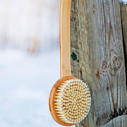 Kolo Sauna Natural Bamboo Bath Brush With Handle