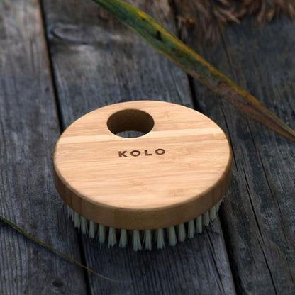 Kolo Sauna Natural Bamboo No Handle Bath Brush With Polypropylene Bristles