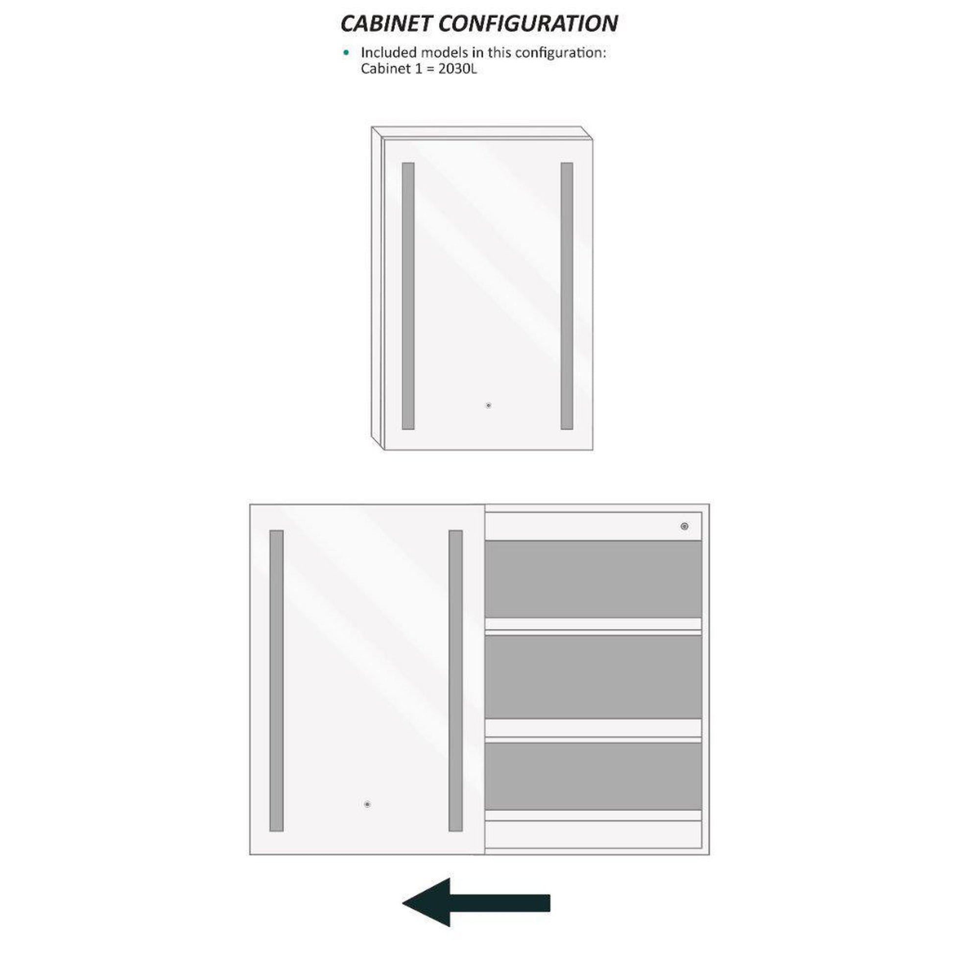 Krugg Reflections Rolls 20" x 30" Single Left Opening Rectangular Recessed/Surface-Mount Illuminated Silver Backed LED Medicine Cabinet Mirror With Built-in Defogger, Dimmer and Electrical Outlet