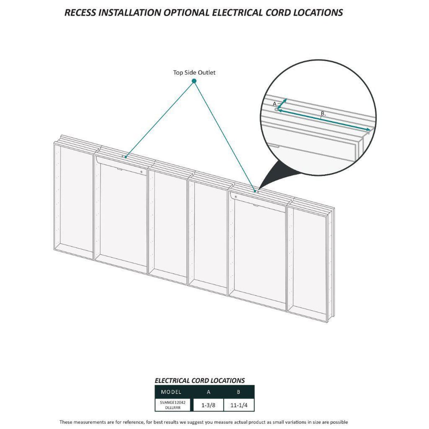 Krugg Reflections Svange 120" x 42" 5000K Double Hexa-View Left-Left-Left-Right-Right-Right Opening Recessed/Surface-Mount Illuminated Silver Backed LED Medicine Cabinet Mirror With Built-in Defogger, Dimmer and Electrical Outlet