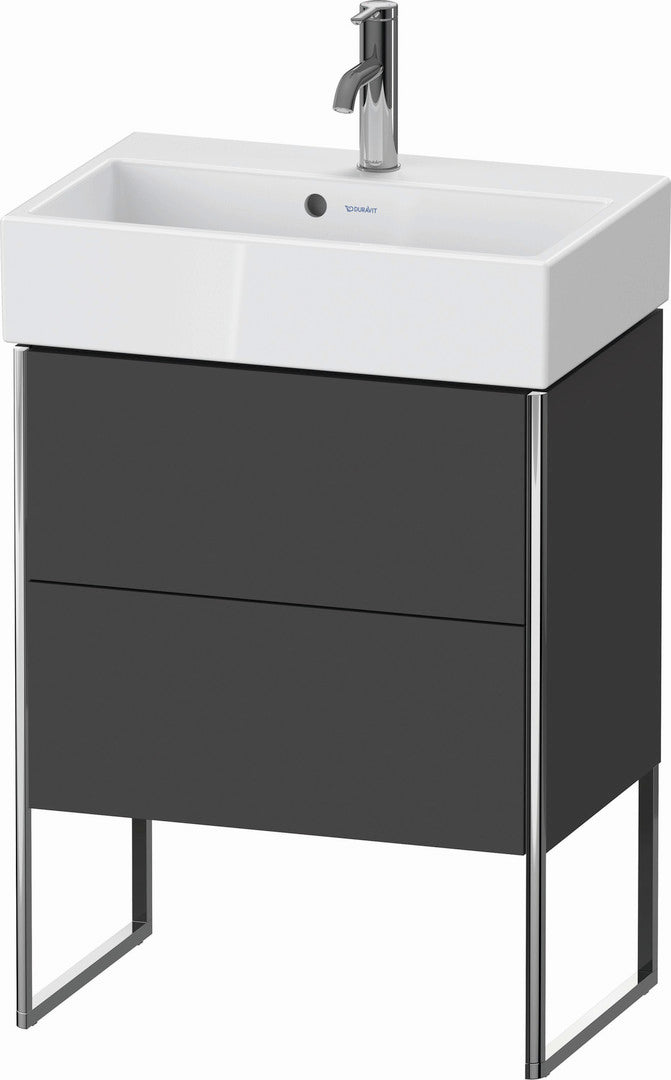 Duravit XSquare 23" Graphite Two Drawer Floorstanding Vanity Unit (XS447804949)