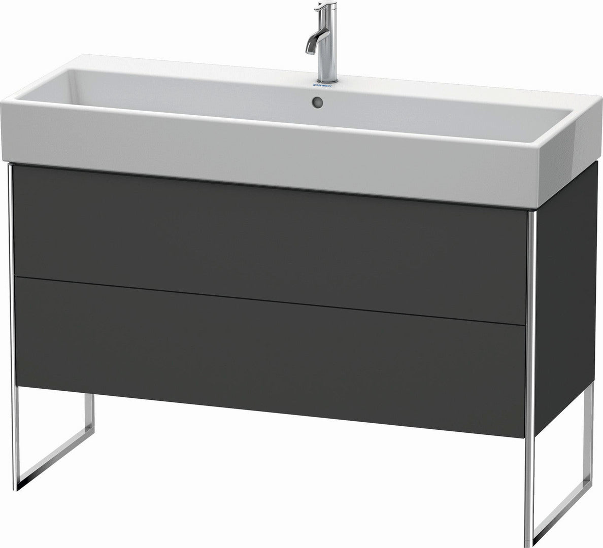 Duravit XSquare 47" Graphite Two Drawer Floorstanding Vanity Unit (XS447704949)